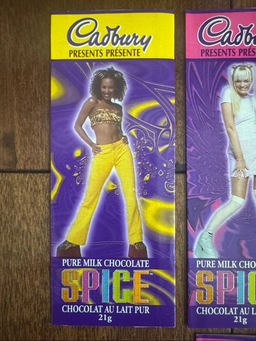 A Complete Set + 1 of 6 Cadbury Spice Girls Chocolate Wrappers - Picture 2 of 9